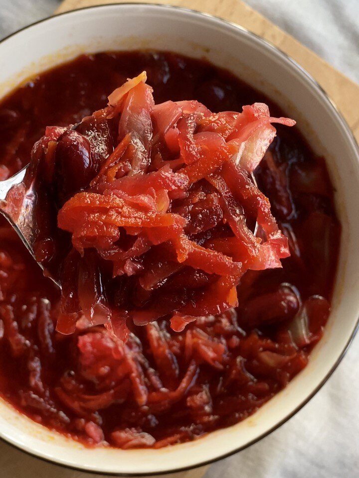 Vegan Borscht (Red Beets Soup)