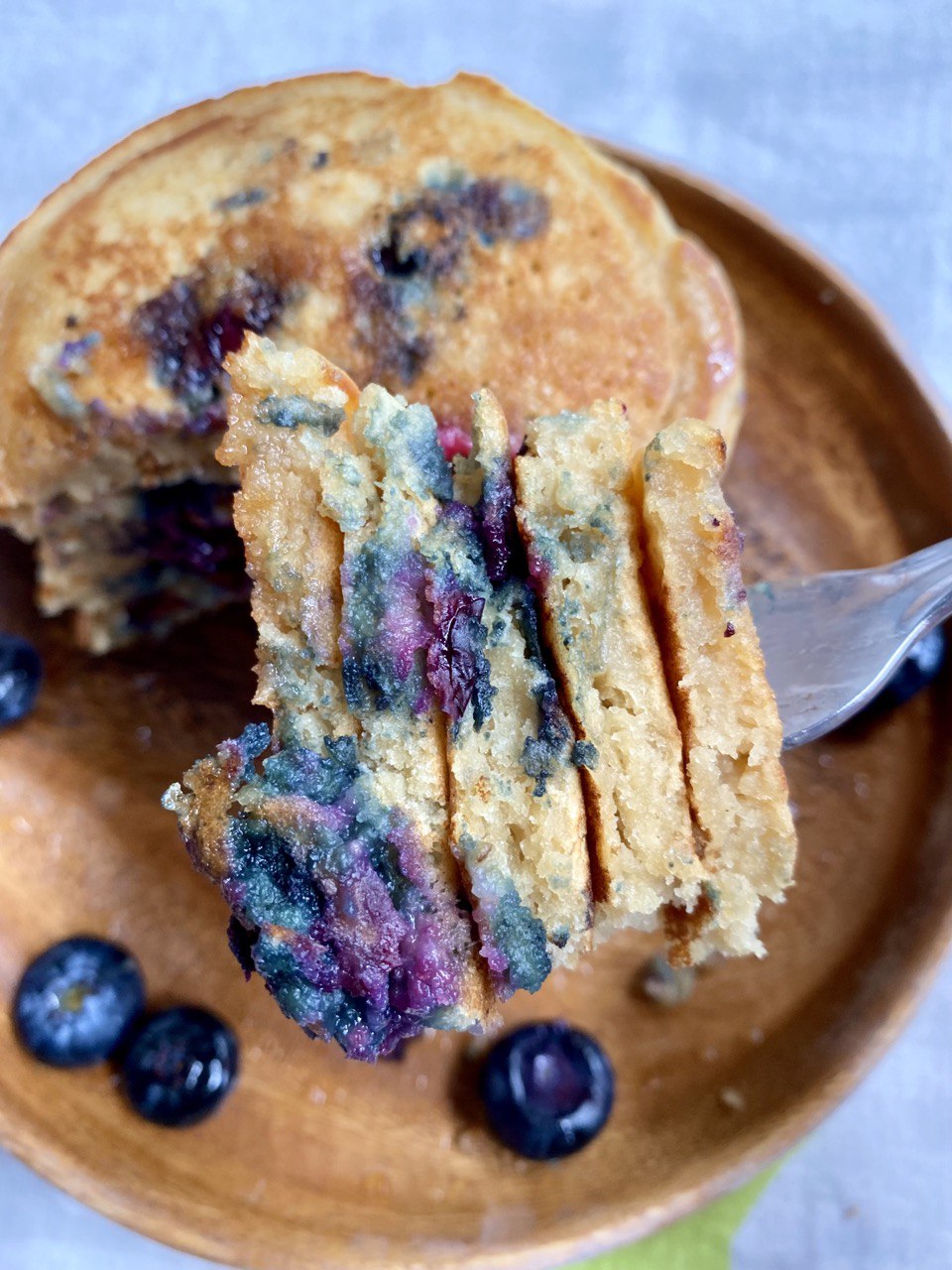 Vegan Blueberry Pancakes (Fluffy!)