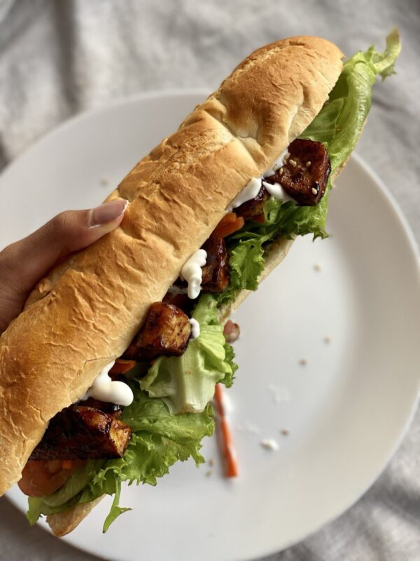 Vegan Teriyaki Tofu Sandwich