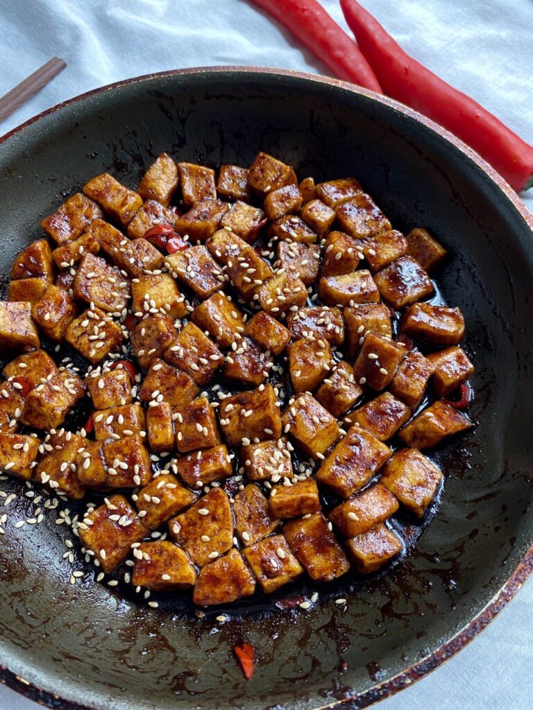 Vegan Black Pepper Tofu Bites