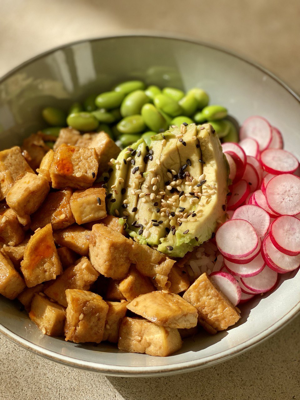 Vegan Tofu Poke Bowl - Brown Girl Vegan