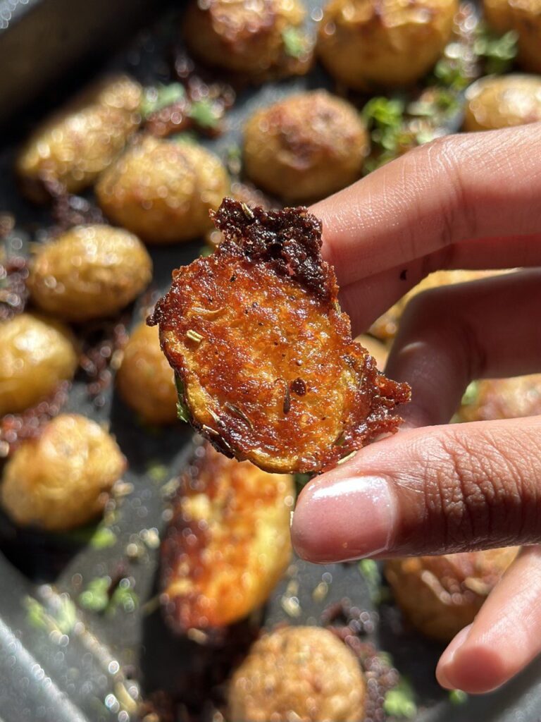 TikTok Viral Crispy Parmesan Potatoes