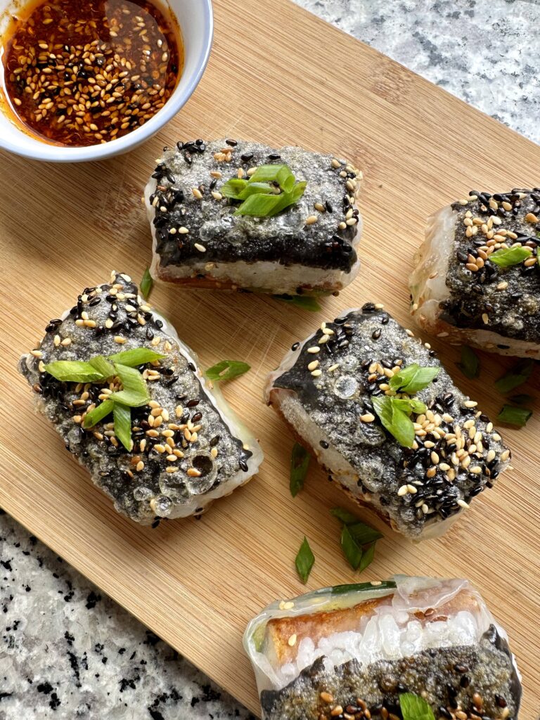 Crispy Rice Paper Sushi Rolls