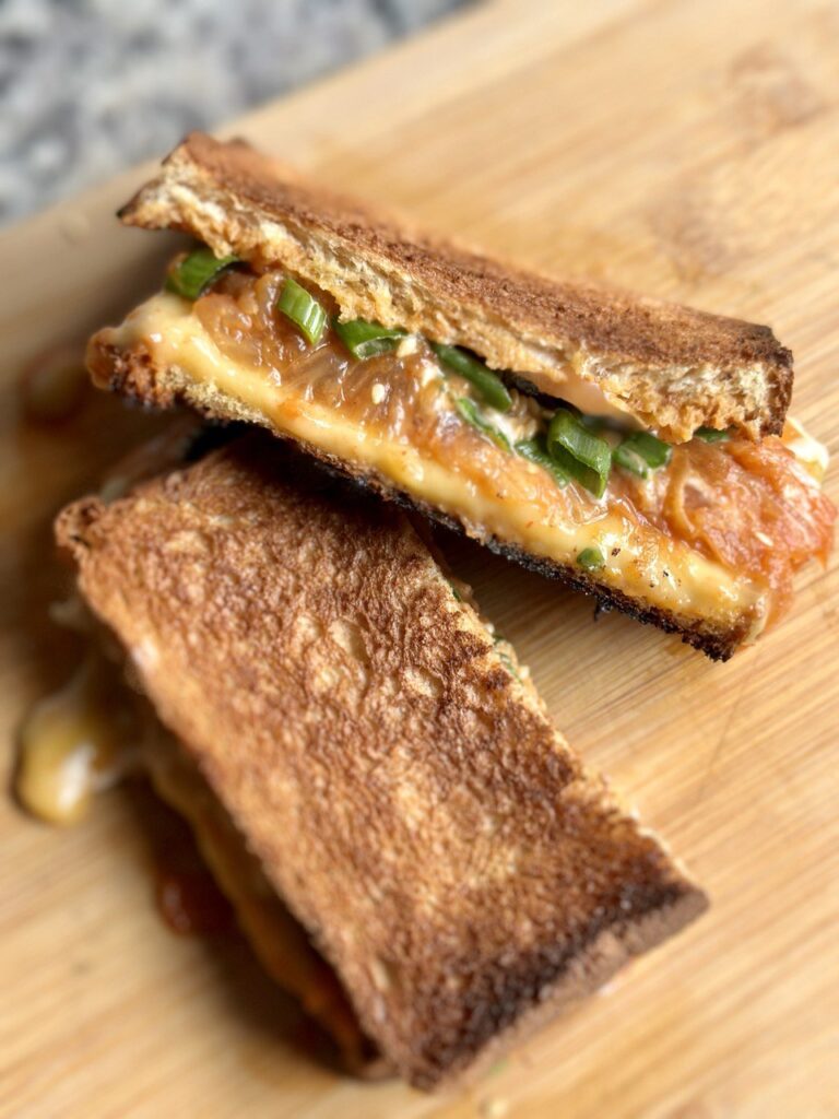 Vegan Kimchi Grilled Cheese Sandwich