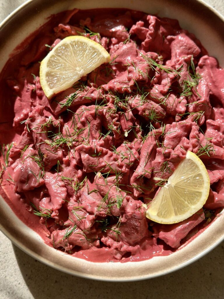 Creamy Beet Pink Pasta