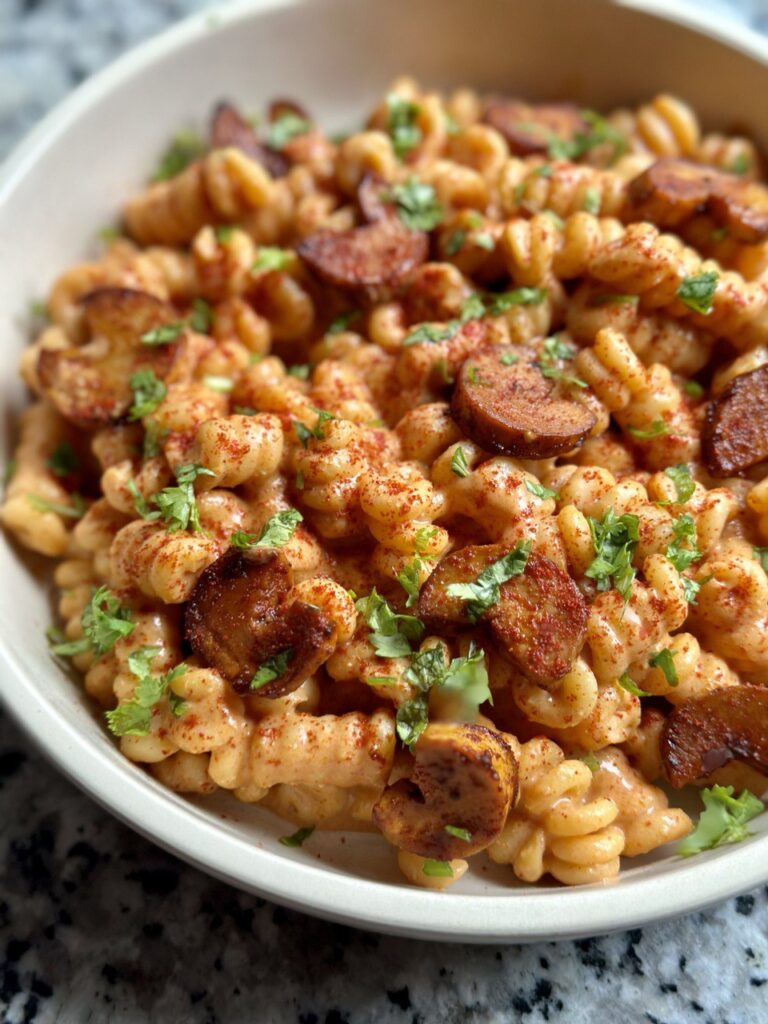 Gochujang Rose Pasta with Mushrooms