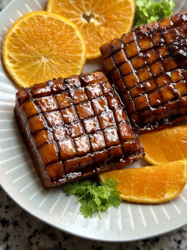 Orange Honey Baked Tofu Ham
