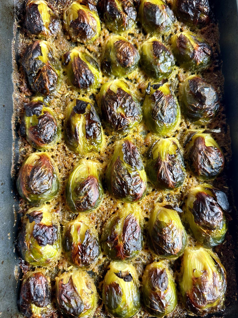 Parmesan Crusted Brussel Sprouts