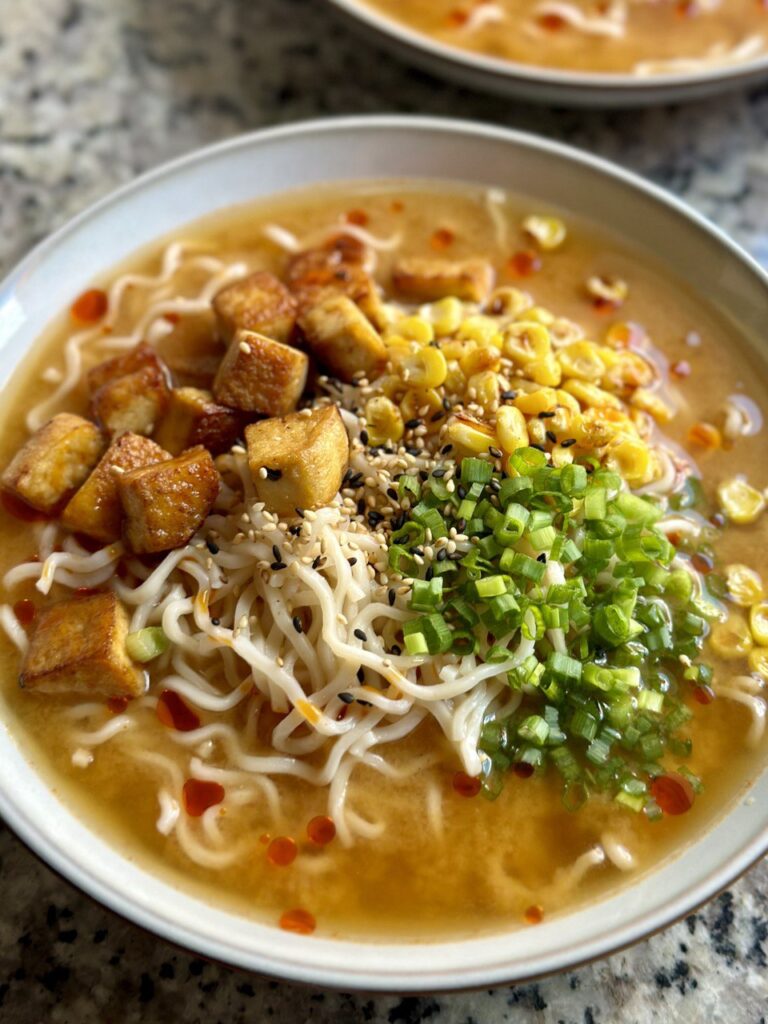 Spicy Miso Ramen with Crispy Tofu