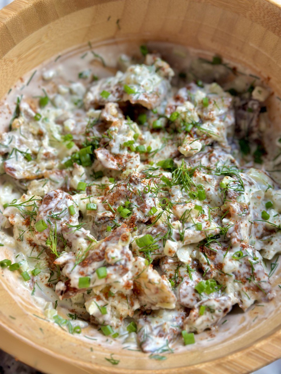 Viral Smashed Roasted Potato Salad