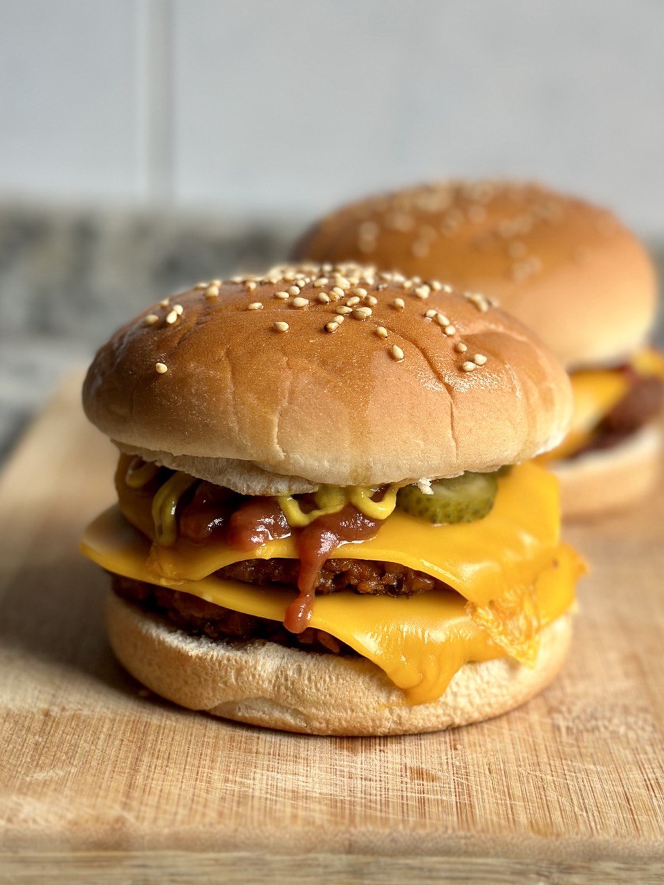 Vegan Double Cheeseburger