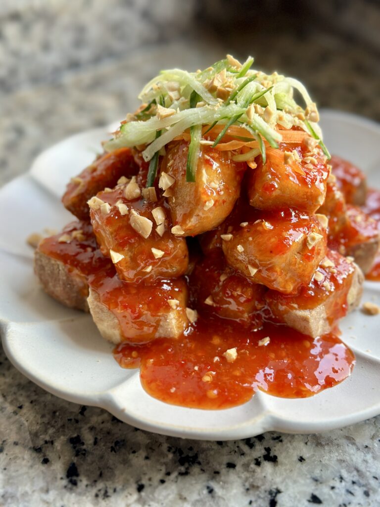 Thai Style Sweet Chili Fried Tofu