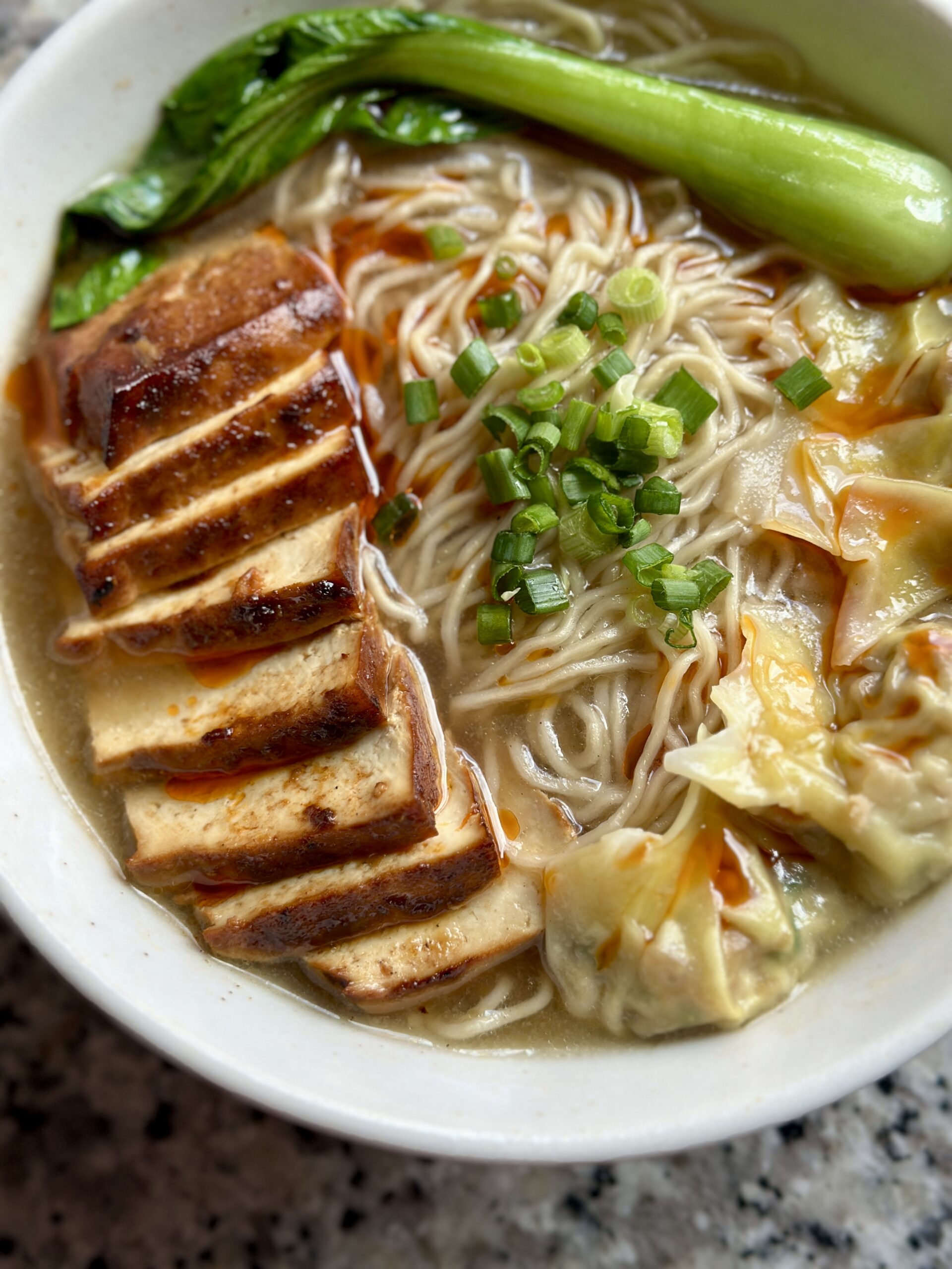 Vegan Char Siu Wonton Noodle Soup