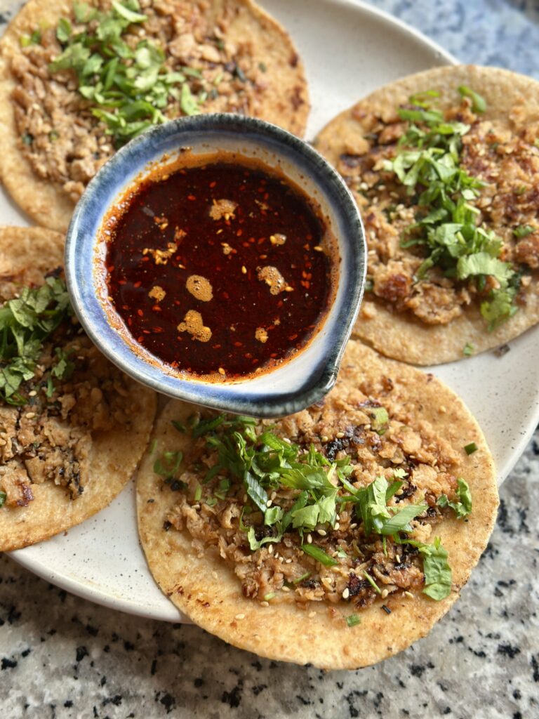 Smashed Dumpling Tacos