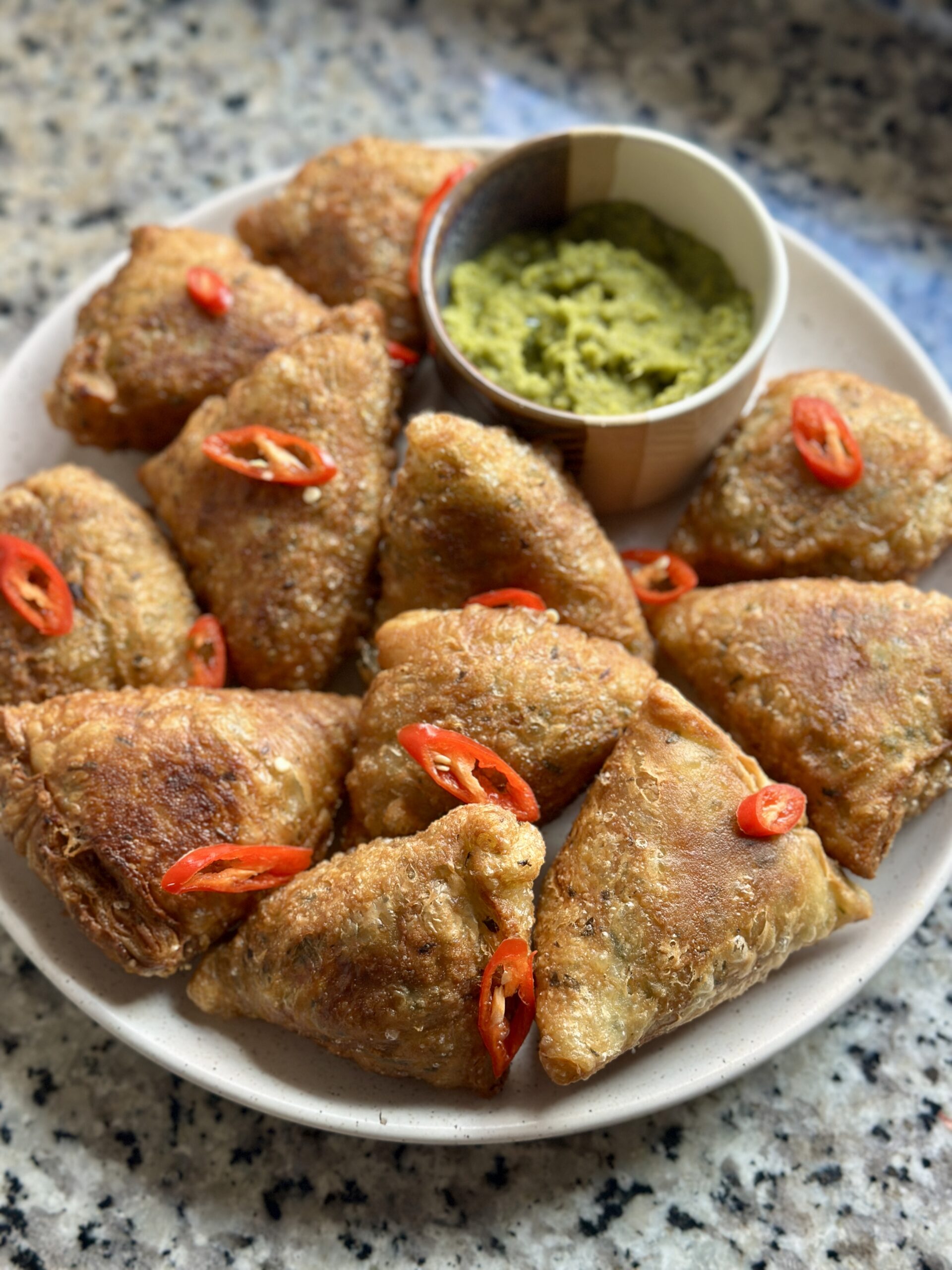 Vegan Rendang Samosas