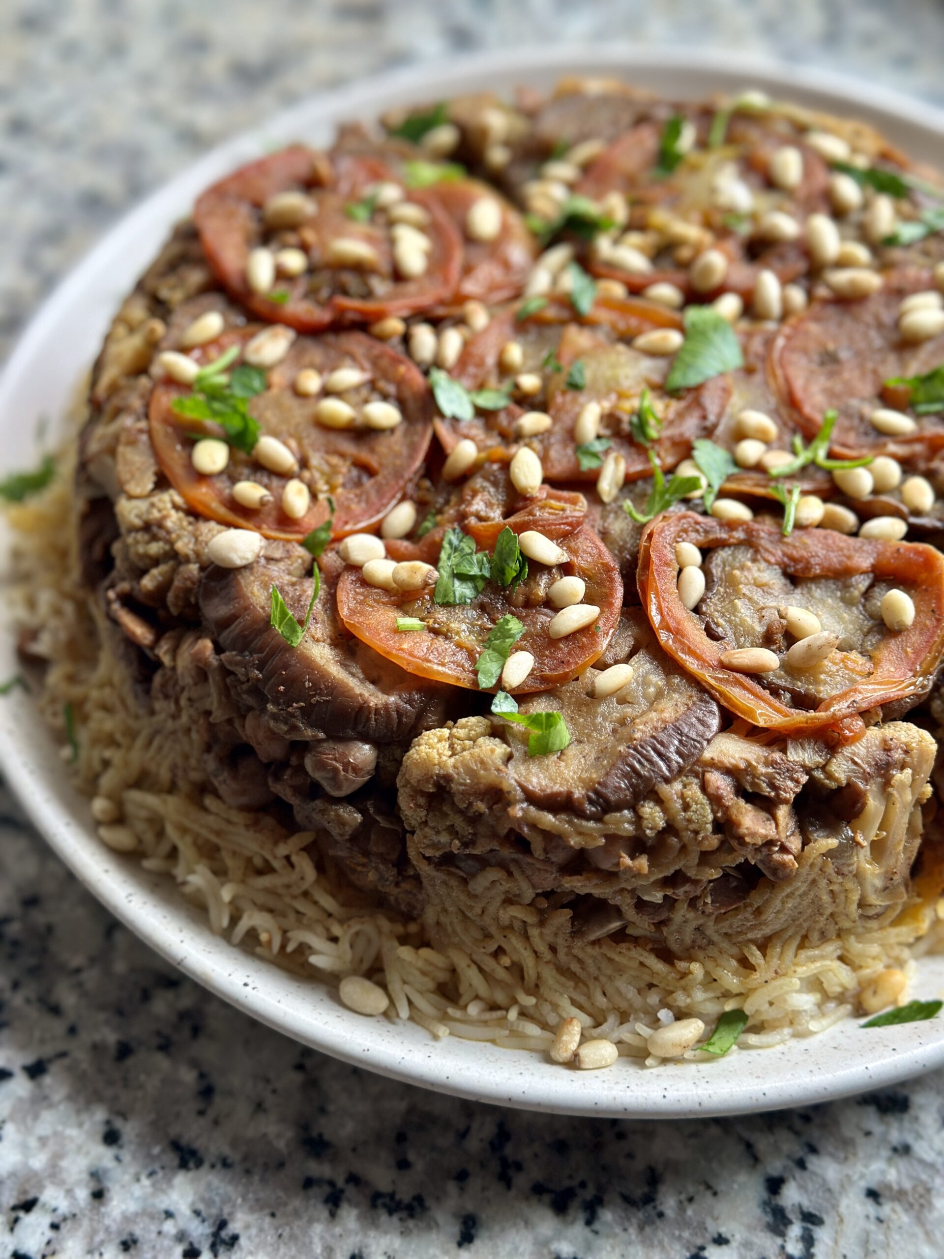 Vegan Maklouba (Palestinian Flipped Rice)