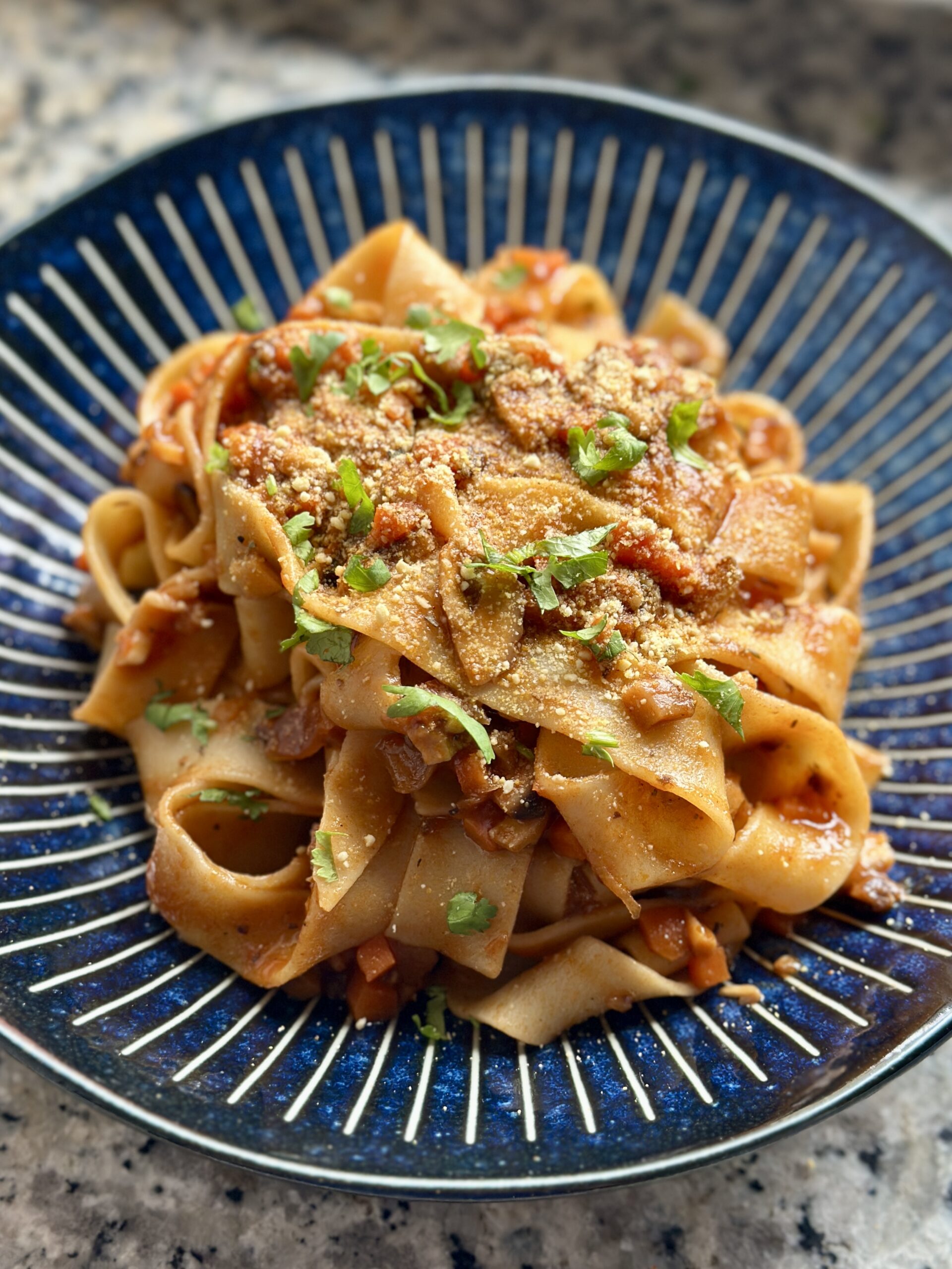Shitake Mushroom Ragù with Pappardelle
