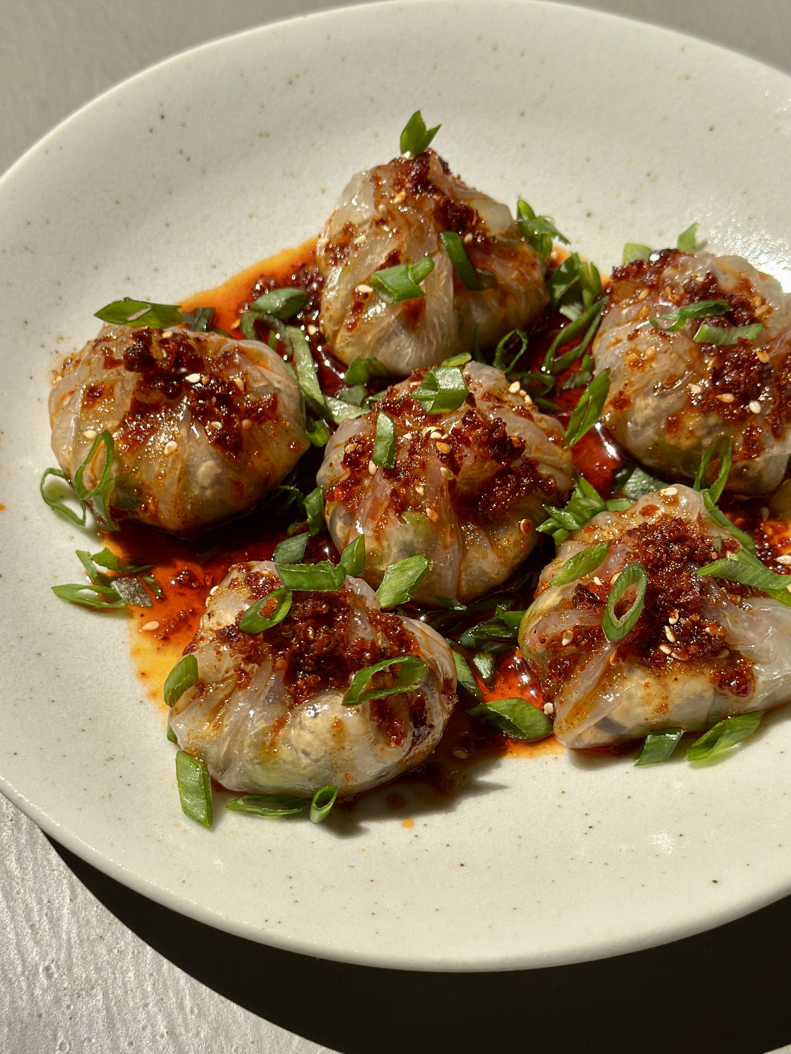 Chili Oil Rice Paper Dumplings