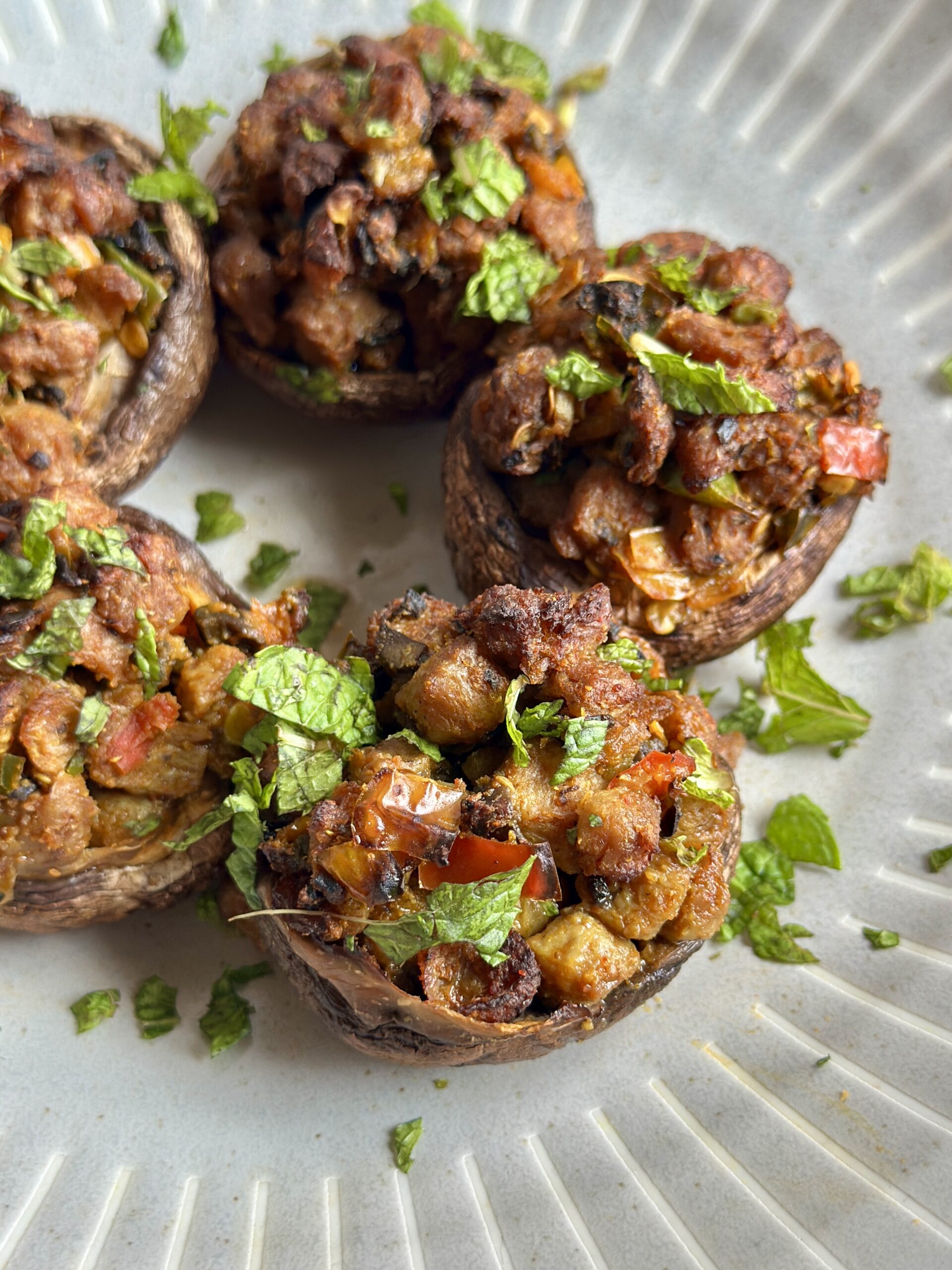 Sausage Stuffed Portabello Mushrooms