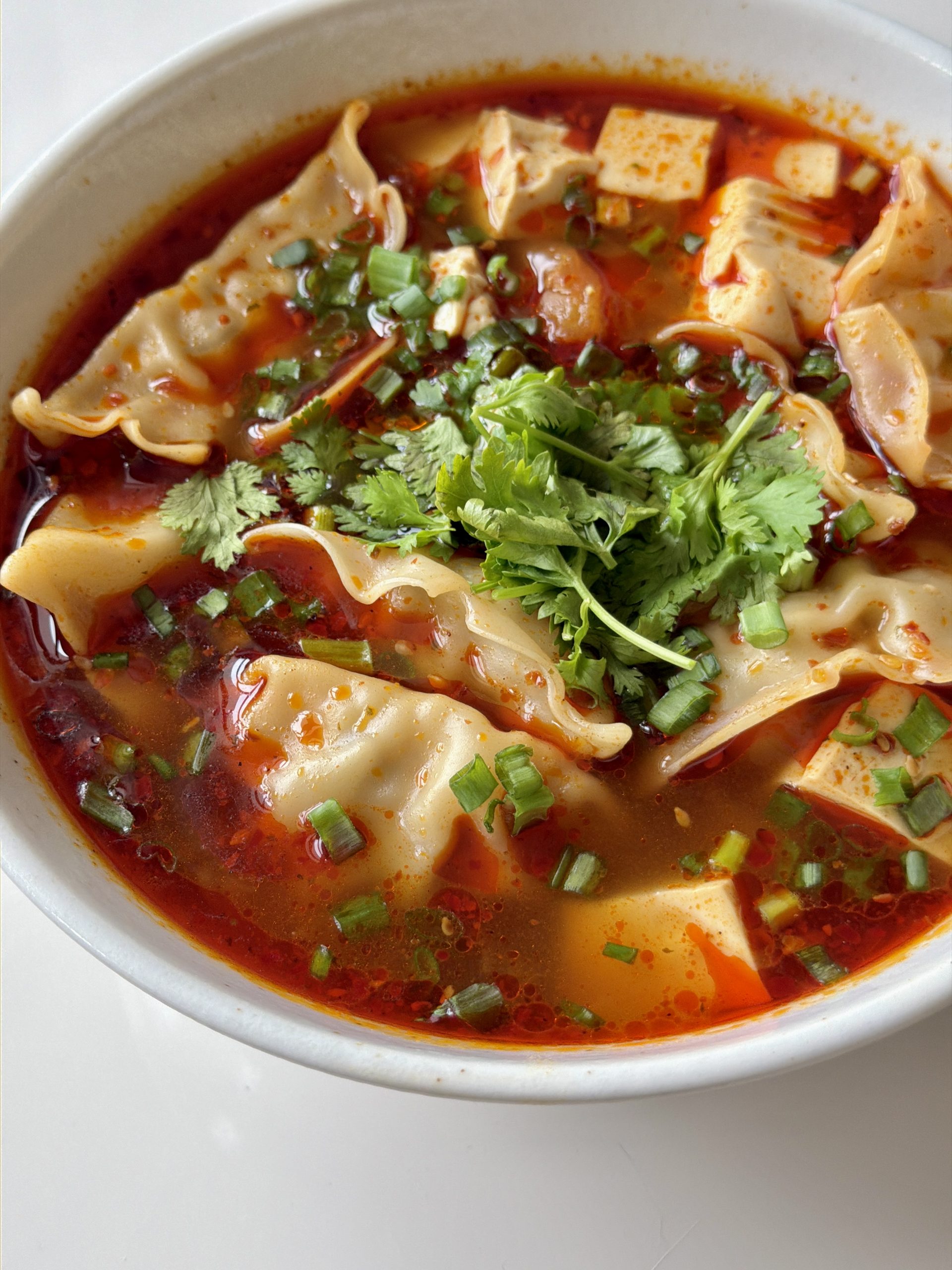 10-min Chili Oil Dumpling Soup